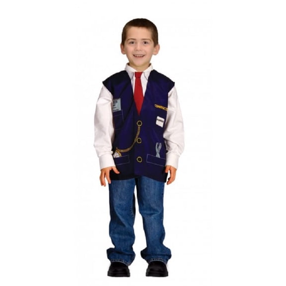 CC Christmas Decor Train Conductor Halloween Costume Shirt Age 3-6