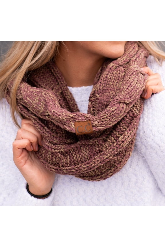 CC Comfy Infinity Scarf, 2-Tone, Raspberry Mix