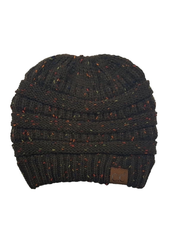 CC Confetti Messy Bun Ponytail Beanie for Adult and Teen Sizes