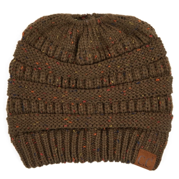 CC Confetti Messy Bun Ponytail Beanie for Adult and Teen Sizes