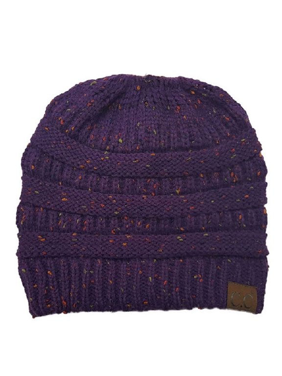 CC Confetti Messy Bun Ponytail Beanie for Adult and Teen Sizes