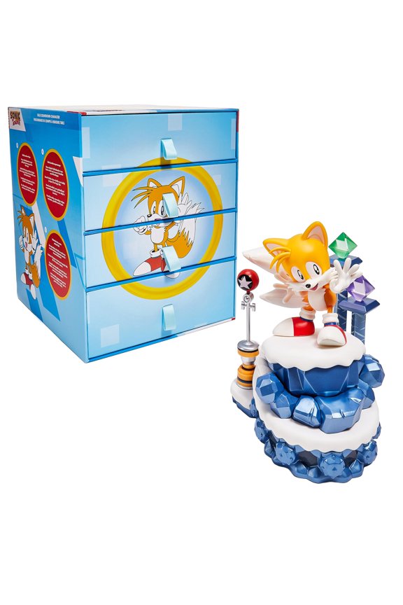 CC Countdown Characters by Numskull 2023 Sonic the Hedgehog Tails Collectible Figure - Official SEGA Merchandise - Buildable Advent Calendar Statue