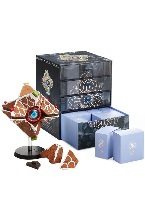 CC Countdown Characters by Numskull Destiny Gingerbread Ghost Shell Figure Official Destiny Merchandise - Collectable Advent Calendar Statue