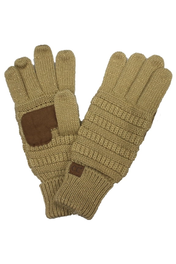 CC Cozy Metallic Tech Screen Gloves
