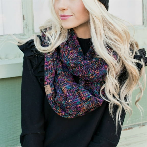 CC Crafted Multi Color Infinity Scarf