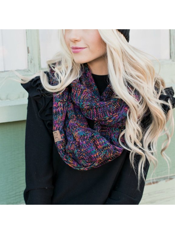 CC Crafted Multi Color Infinity Scarf