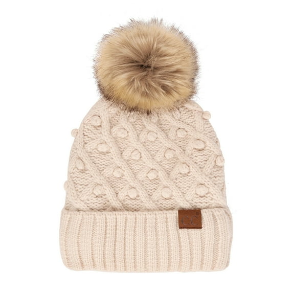 CC Crafted Pom Detail Beanie | Adult and Kid Sizes