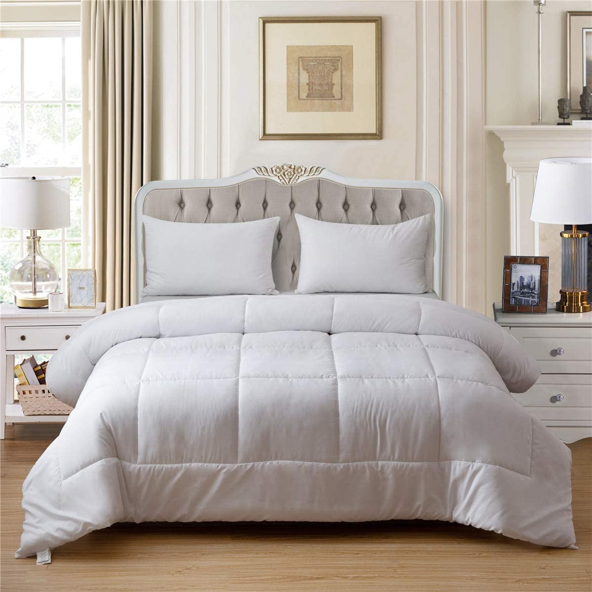 CC&DD HOME FASHION®- All Season Down Alternative Comforter/Duvet/Insert, White, King