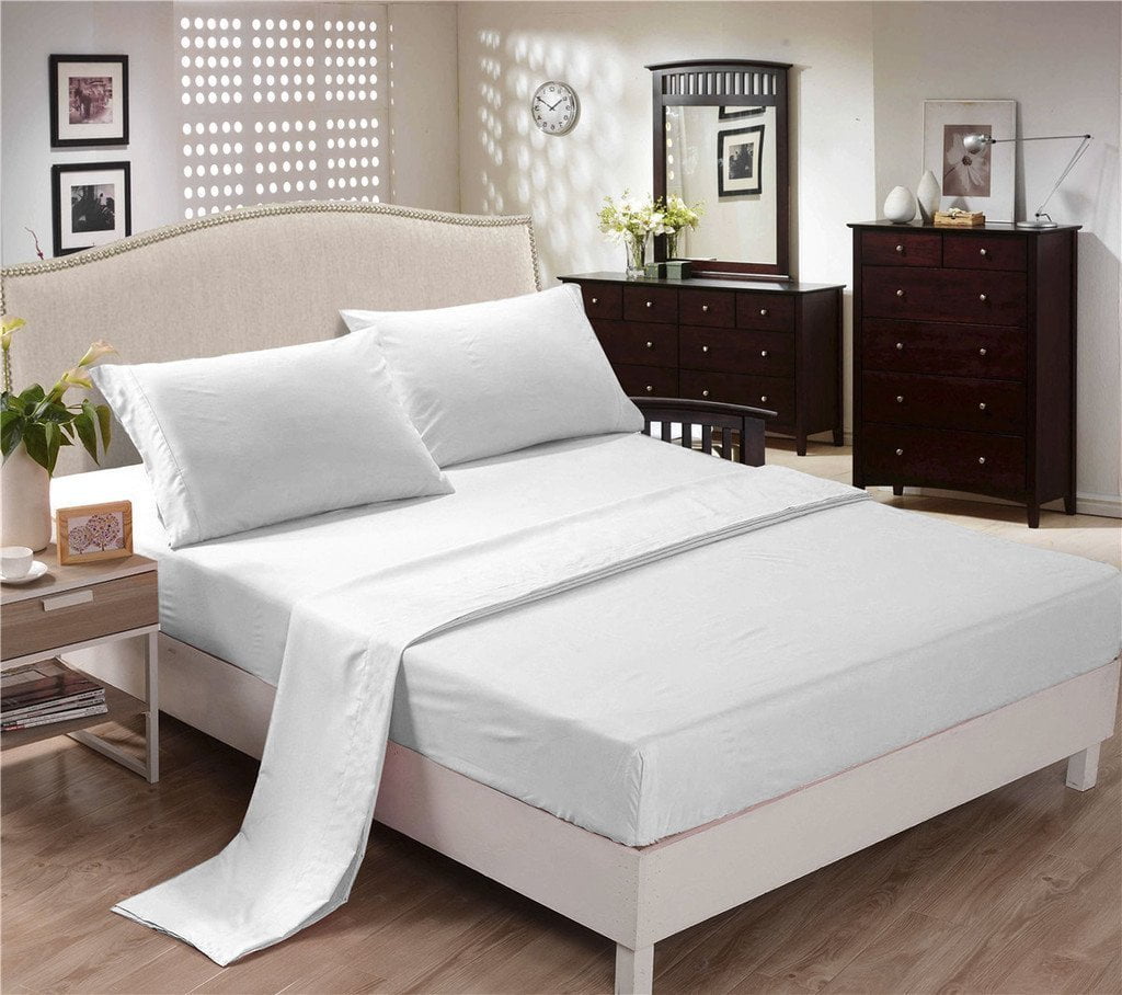 CC&DD HOME FASHIONÂ®-Bedding Sheets Sets,Velety Double Brushed Microfiber,Wrinkle Free,3-4 pieces,Includes 1 Flat Sheet,1 Fitted Sheet, 1-2 Pillowcase,White, Twin,