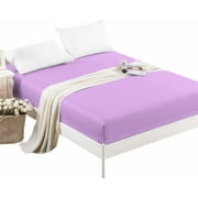 CC&DD HOME FASHION ®-Single Fitted sheet,Velvety Microfiber,Soft&Comfortable,Wrinkle free,Lavender,Queen