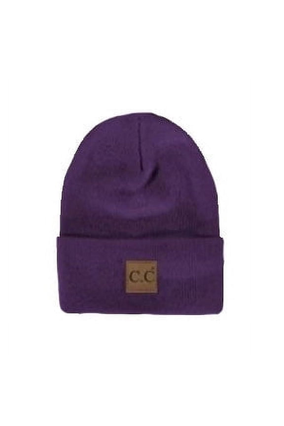 CC Dark Purple Everyday Beanie Unisex Adult, Kid and Baby Sizes