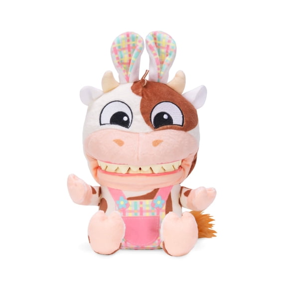 Chatter Chompers Easter Cow Plush 6.5", Interactive Collectible Toy, Funny Sound Effects, Ages 3+