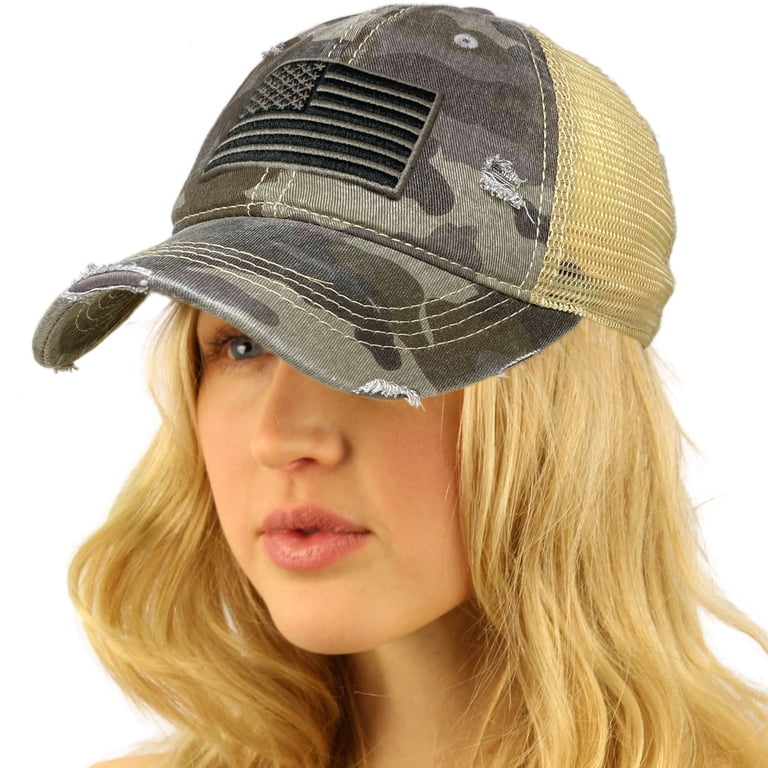 CC Everyday Distressed Trucker Mesh Summer Vented Baseball  display picture 1