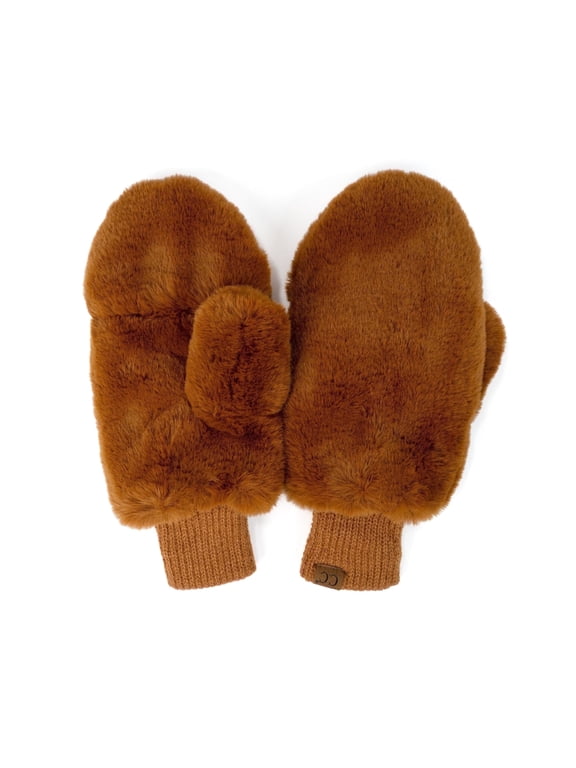 CC Faux Fur Touchscreen Accessible Mittens