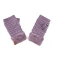 thumbnail image 1 of CC Fingerless Gloves, Womens Unisex, Violet, 1 of 5