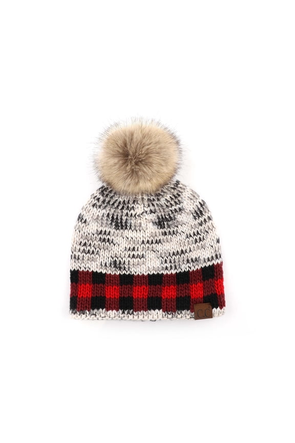 CC Fire Cozy Buffalo Plaid Beanie