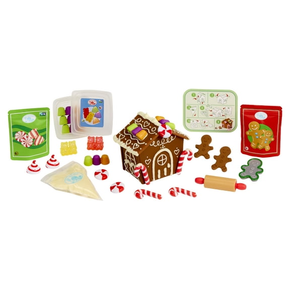 Little Tikes Creative Chefs Gingerbread House Kit, with Make-It Mix Play Sand, Ages 3+