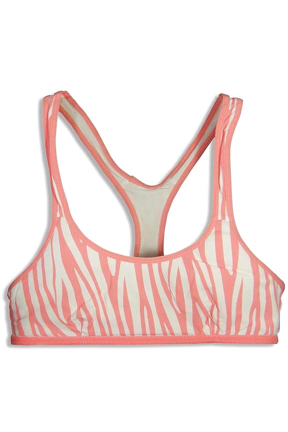 - Big Girls' Racerback Sports Bra 24158-36 (coral zebra)