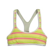 CC Girl - Big Girls Racerback Sports Bra 24159-34 pink lime stripe