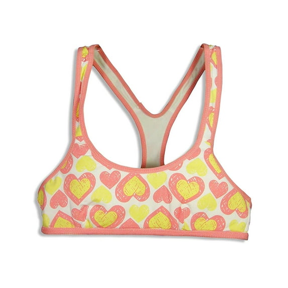 CC Girl - Big Girls' Racerback Sports Bra 24161-34 (pink hearts)