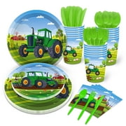 CC HOME Farm Theme Birthday Party Supplies Disposable Dinnerware Set Serves 24 Party Decorations for Boys