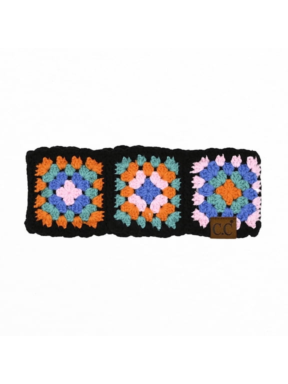 CC Handmade Colorful Crochet Pattern Head Wrap