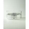 thumbnail image 1 of CC Home Furnishings 10" Silver Pyramid Pattern Cylindrical Glass Vase, 1 of 2