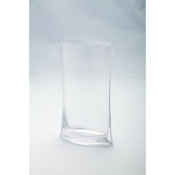 CC Home Furnishings 11" Clear Marquis Shaped Hand Blown Glass Vase