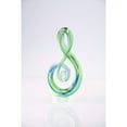 thumbnail image 1 of CC Home Furnishings 11” Green Glass Art Note Music Figurine, 1 of 1