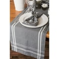 thumbnail image 1 of Contemporary Home Living French Striped Chambray Table Runner - 72" - Gray and White, 1 of 4