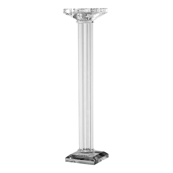 CC Home Furnishings Roman Style Crystal Pillar Candleholder - 16.75"