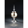 thumbnail image 1 of CC Home Furnishings 17.5" Amber and Silver Globe Shaped Glass Jar with Finial Lid, 1 of 1