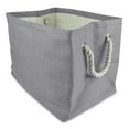thumbnail image 1 of CC Home Furnishings 17" Gray Solid Pattern Large Sized Rectangular Paper Basket with Rope, 1 of 7