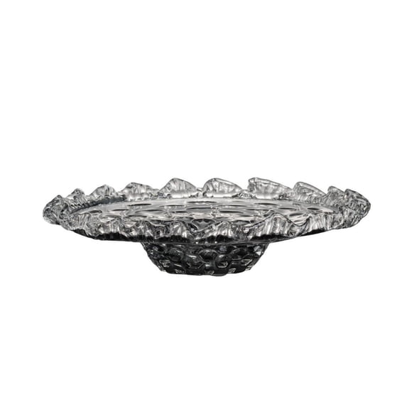 CC Home Furnishings 18" Smoke Gray Modern Chic Style Decorative Round Glass Plate