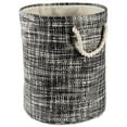 thumbnail image 1 of CC Home Furnishings 20" Black and Gray Tweed Round Large Bin with Rope Handles, 1 of 7