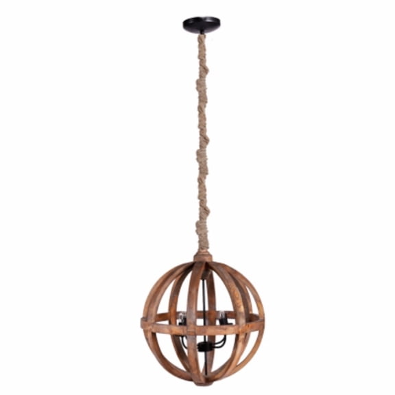 29" Brown Four-Light Pratt Sphere Chandelier