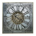 thumbnail image 1 of 32" Silver and Gold Antique Square Roman Numeral Wall Clock, 1 of 4