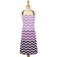 thumbnail image 1 of CC Home Furnishings Chevron Ombre Cotton Kitchen Chef Apron - 33" - Purple and White, 1 of 6