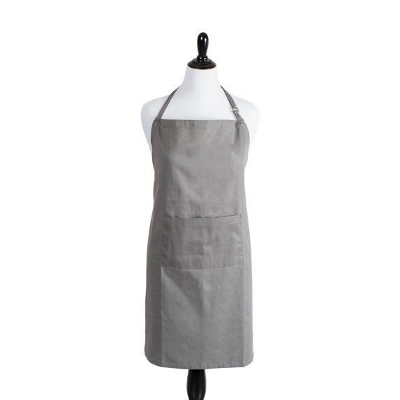 CC Home Furnishings Unisex Cotton Kitchen Chef Apron - 38" - Gray