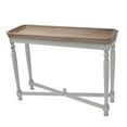 thumbnail image 1 of CC Home Furnishings 42" Brown and White Casual Style Distressed Finished Rectangular End Table, 1 of 3