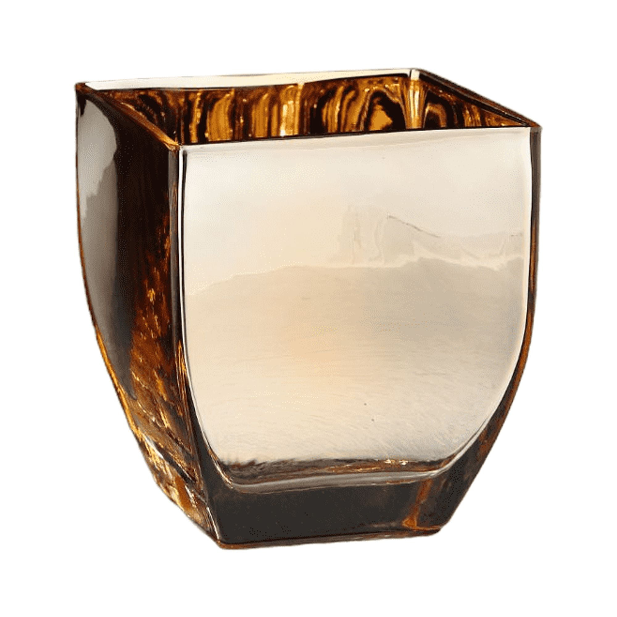 CC Home Furnishings 5" Metallic Gold Finish Hand Blown Glass Vase