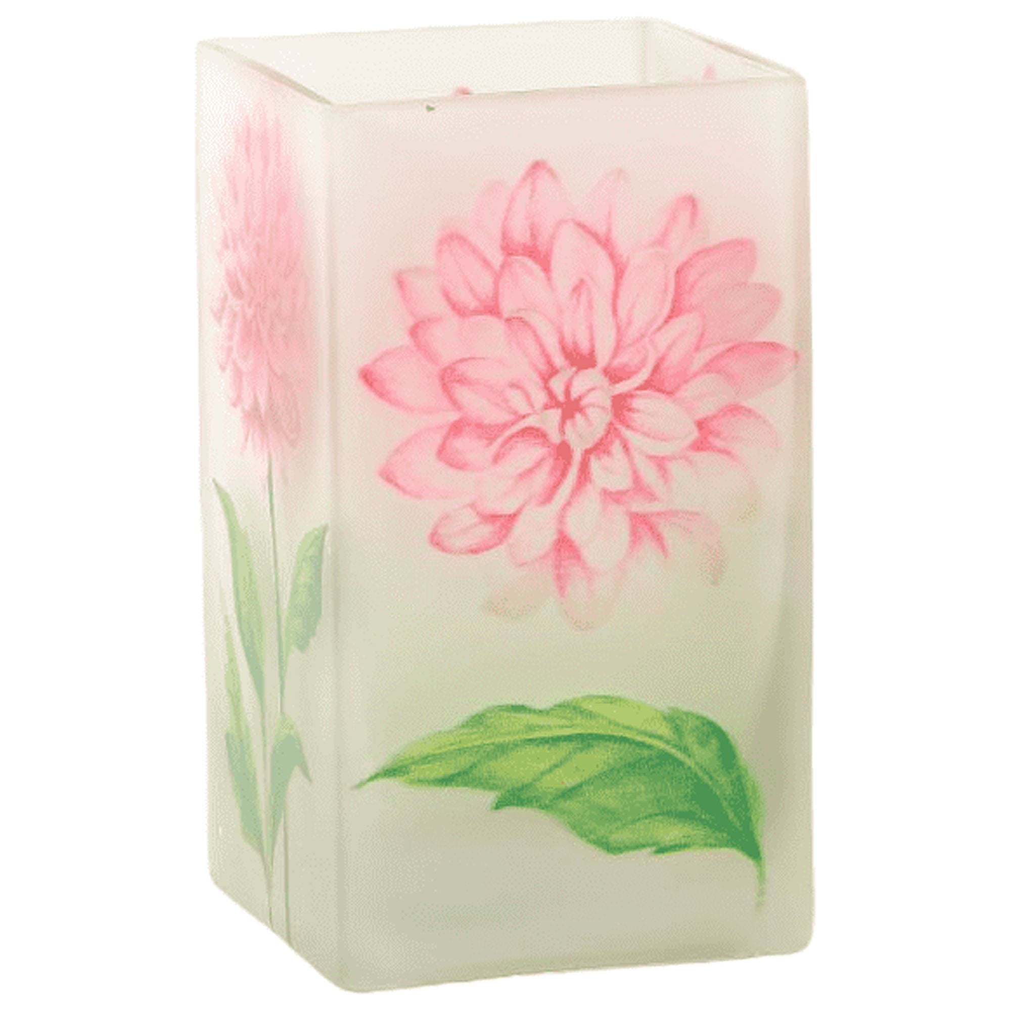 6.5" Clear Handblown Glass Square Floral Vase