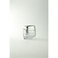 thumbnail image 1 of CC Home Furnishings 6.5” Metallic Silver Ruffle Pattern Glass Floral Vase, 1 of 1