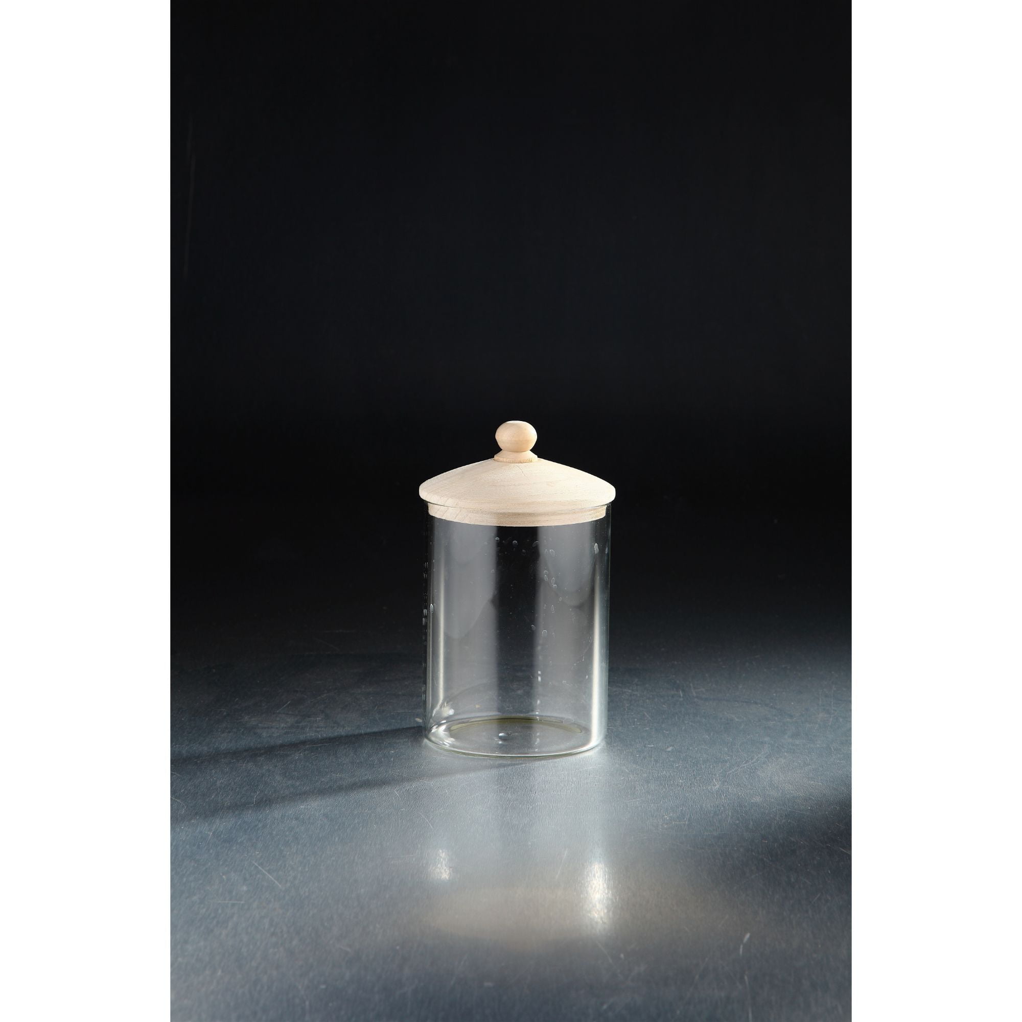 CC Home Furnishings 6" Clear Solid Hand Blown Glass Jar with Lid