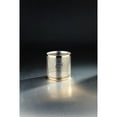thumbnail image 1 of 6" Metallic Gold and Clear Striped Cylindrical Glass Tabletop Decoration, 1 of 2