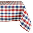 thumbnail image 1 of CC Home Furnishings Checkered Rectangular Cotton Tablecloth - 84" - Red, White and Blue, 1 of 6