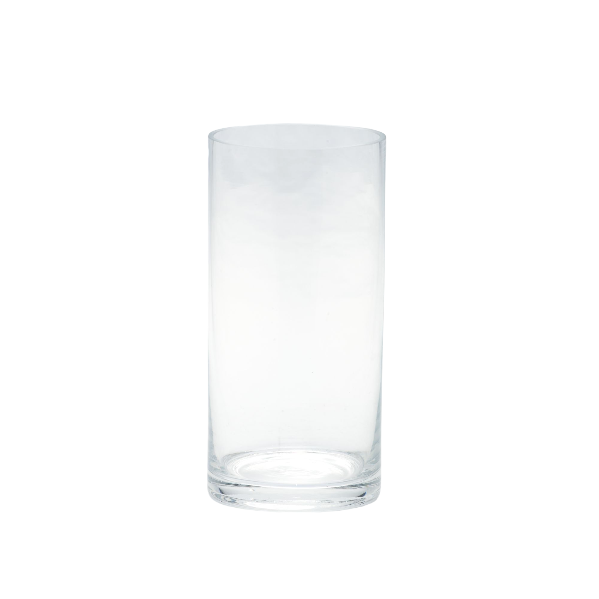 CC Home Furnishings 8" Hand Blown Cylinder Glass Candle Holder