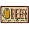 thumbnail image 1 of CC Home Furnishings Beige and Brown 'Beer Gets You in the Door' Doormat 30" x 18", 1 of 7