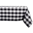 thumbnail image 1 of Contemporary Home Living Buffalo Checkered Rectangular Tablecloth - 84" - Black and White, 1 of 8