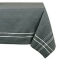 thumbnail image 1 of Contemporary Home Living French Striped Border Chambray Rectangular Tablecloth - 104" - Gray and, 1 of 3